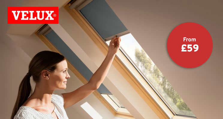 VELUX blackout roller blinds blue